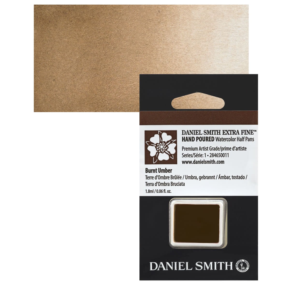 Daniel Smith - Daniel Smith Extra Fine Yarım Tablet Sulu Boya Seri 1 Burnt Umber