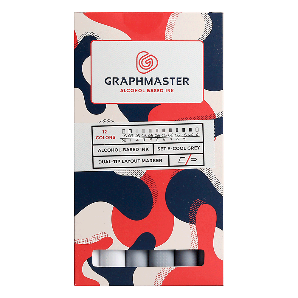 Graphmaster - Graphmaster Alkol Bazlı Marker 12'li Set-E