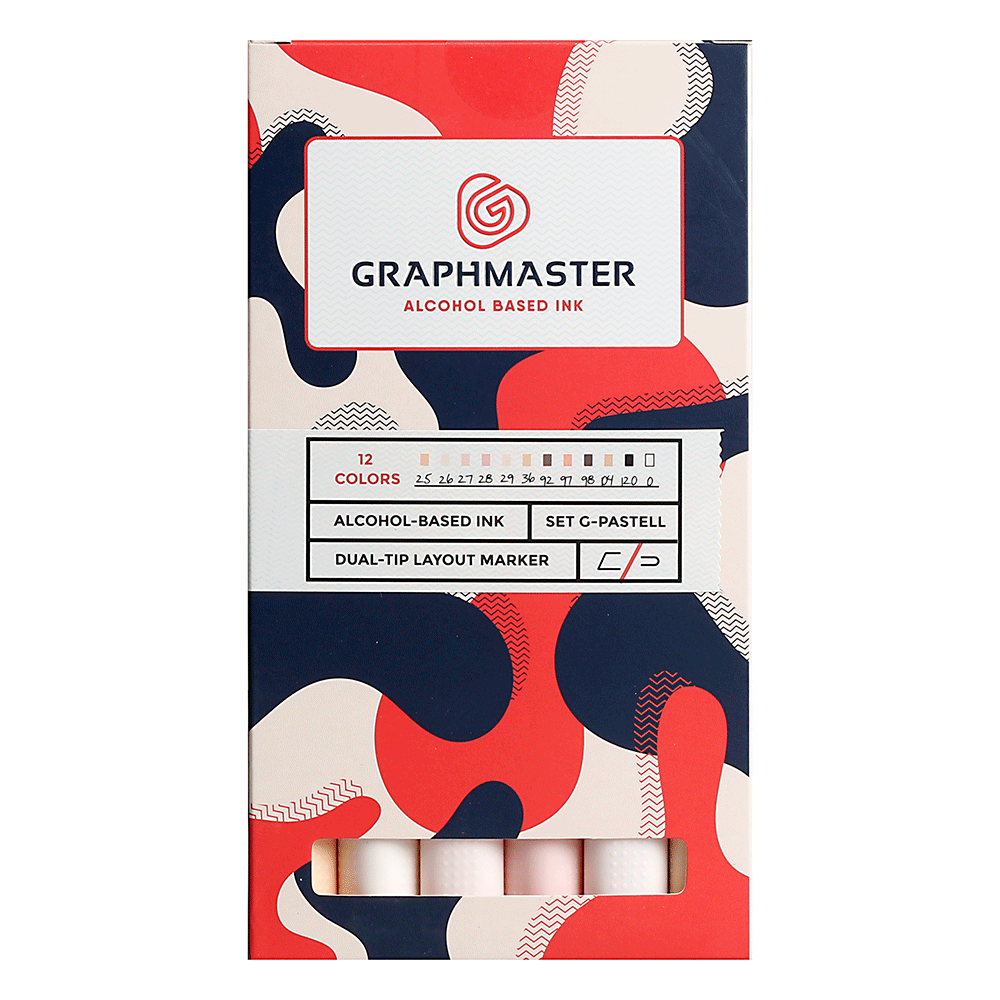 Graphmaster - Graphmaster Alkol Bazlı Marker 12'li Set-G