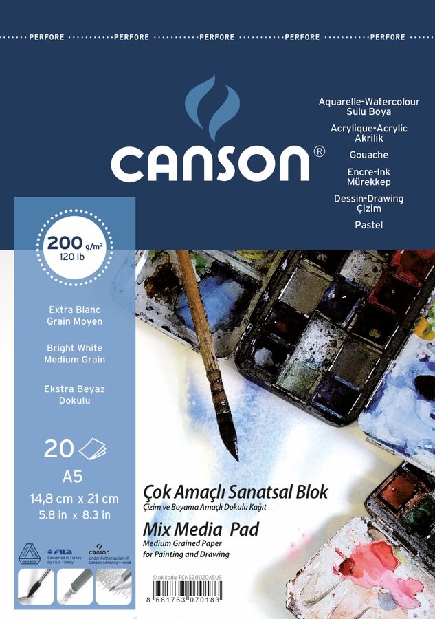 Canson - Canson Çok Amaçlı Sanatsal Blok 200gr