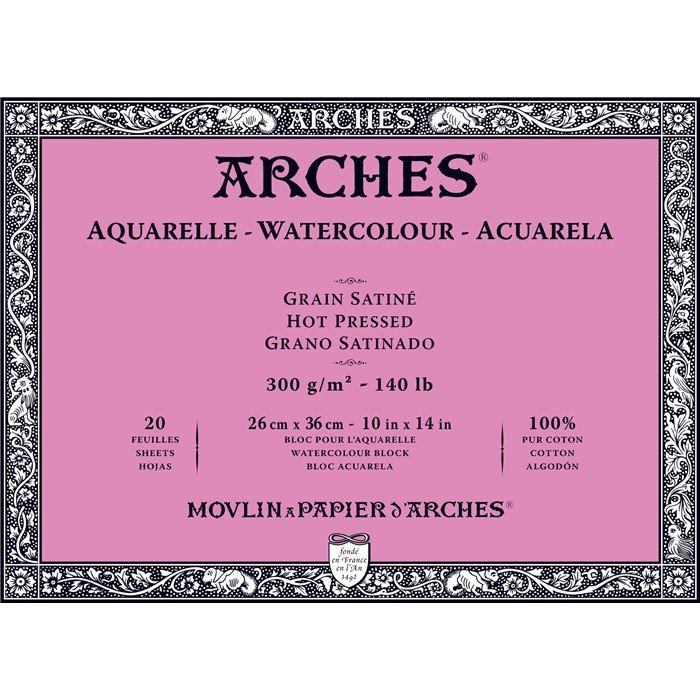 Arches - Arches Sulu Boya Blok Defter HP 300gr 26X36 20 Yaprak