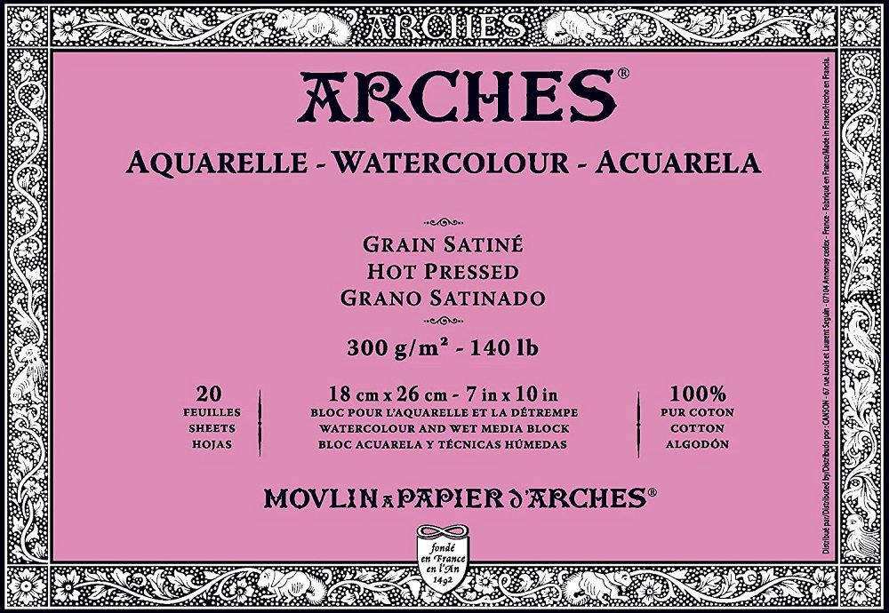 Arches - Arches Sulu Boya Blok Defter HP 300gr 18X26 20 Yaprak