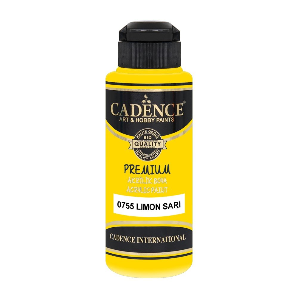 Cadence - Cadence Premium Akrilik Boya 0755 120ml Limon Sarı