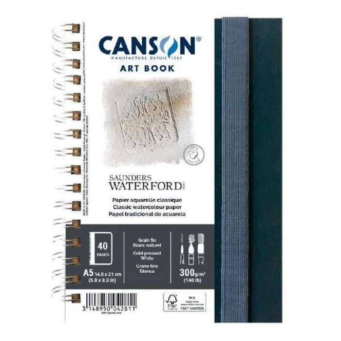 Canson - Canson Art Book Saunders Waterford A5 Suluboya Defteri 14,8X21 cm