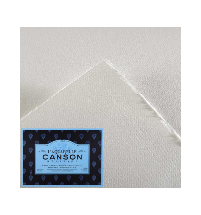 Canson - Canson Heritage Aquarelle 300Gr 56X76 Kalın Doku Sulu Boya Kağıdı