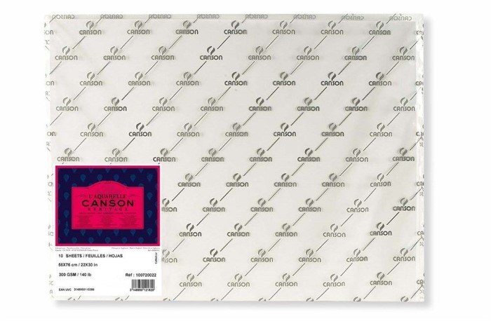 Canson - Canson Heritage Aquarelle 300Gr 56X76 Saten Doku Sulu Boya Kağıdı