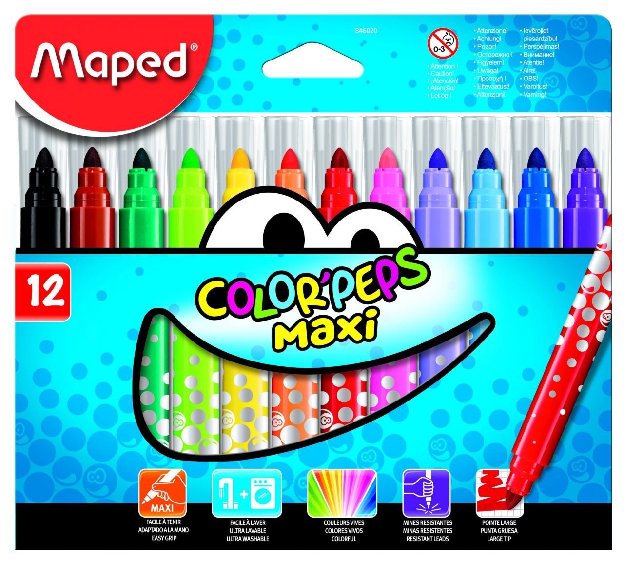 Maped - Maped Color Peps Keçeli Kalem Jumbo 12'li