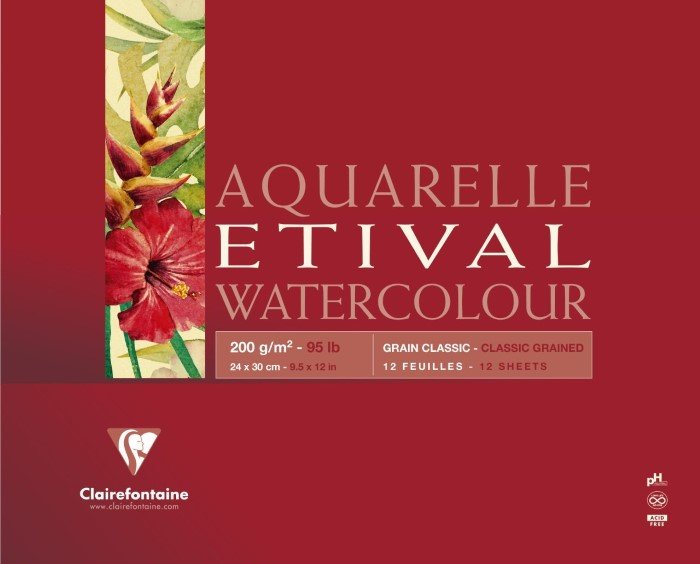 Clairefontaine - Clairefontaine Etival Suluboya Defteri 200Gr 24X32 Klasik Doku