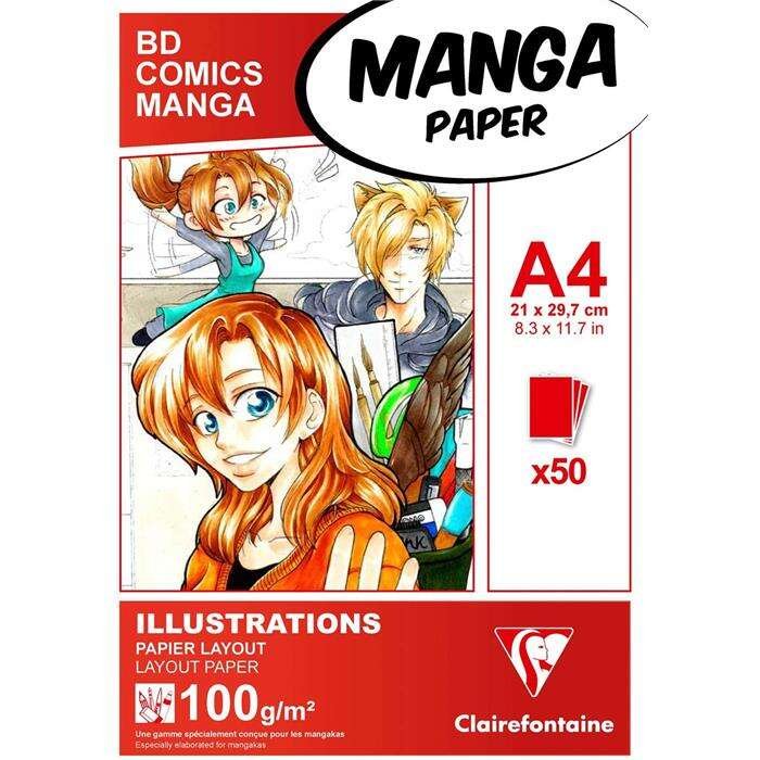 Clairefontaine - Clairefontaine Manga Marker Defterleri A4 100gr 50 Yaprak