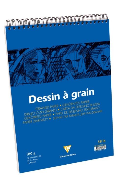 Clairefontaine - Clairefontaine Dessin A Grain Çizim Defteri A3 180gr 30 Yaprak