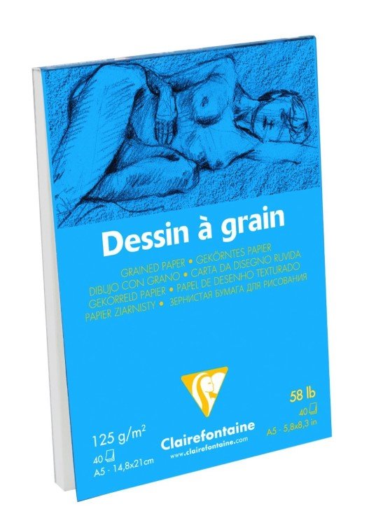 Clairefontaine - Clairefontaine Dessin A Grain Çizim Defteri A5 125gr 40 Yaprak