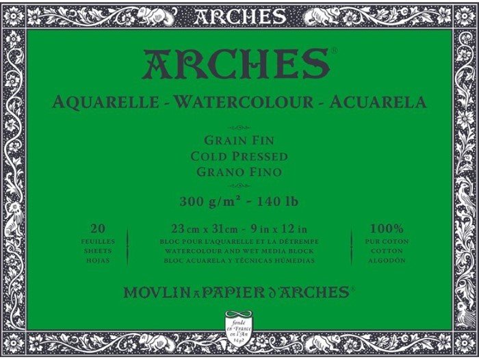 Arches - Arches Sulu Boya Blok Defter CP 300gr 23X31 20 Yaprak