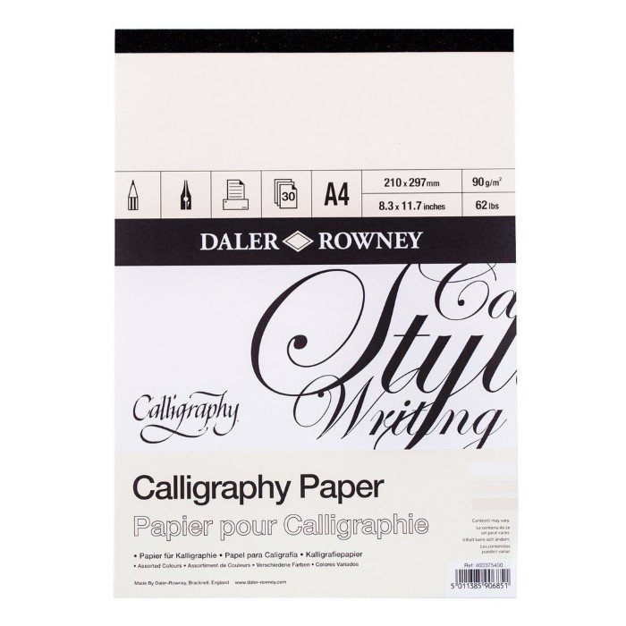 Daler Rowney - Daler Rowney Calligraphy Pad A4 90Gr 30 Yaprak
