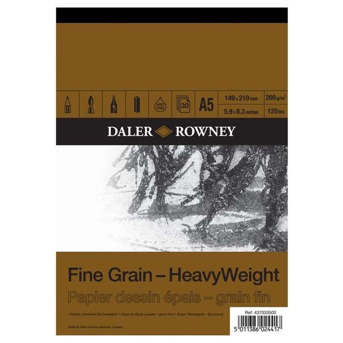 Daler Rowney - Daler Rowney Fine Grain Heavyweight Pad A5 200Gr