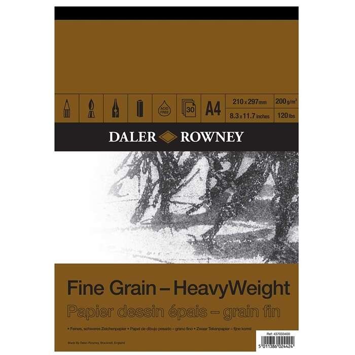 Daler Rowney - Daler Rowney Fine Grain Heavyweight Pad A4 200Gr