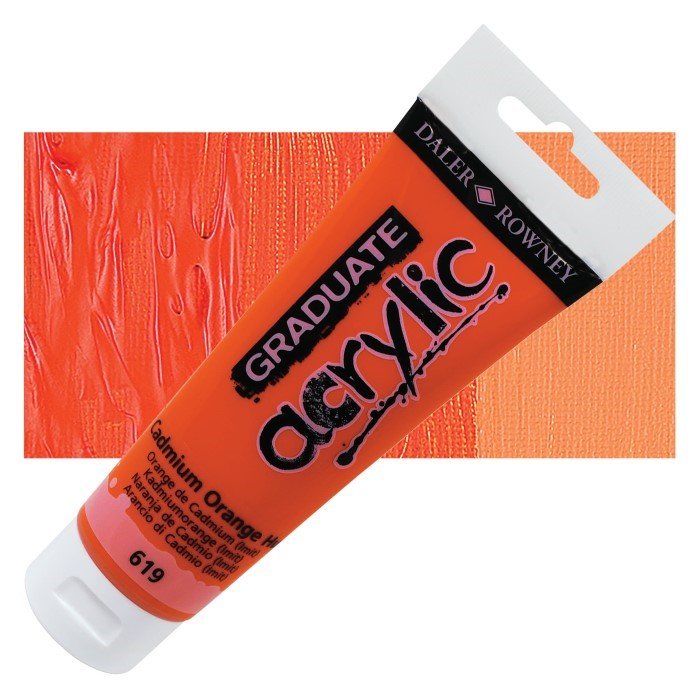 Daler Rowney - Daler Rowney Graduate Akrilik 120 Ml Cadmium Orange Hue