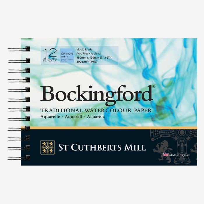 St.Cuthberts - Bockingford C.P. Spiral White 300 g/m² 180x130mm (7