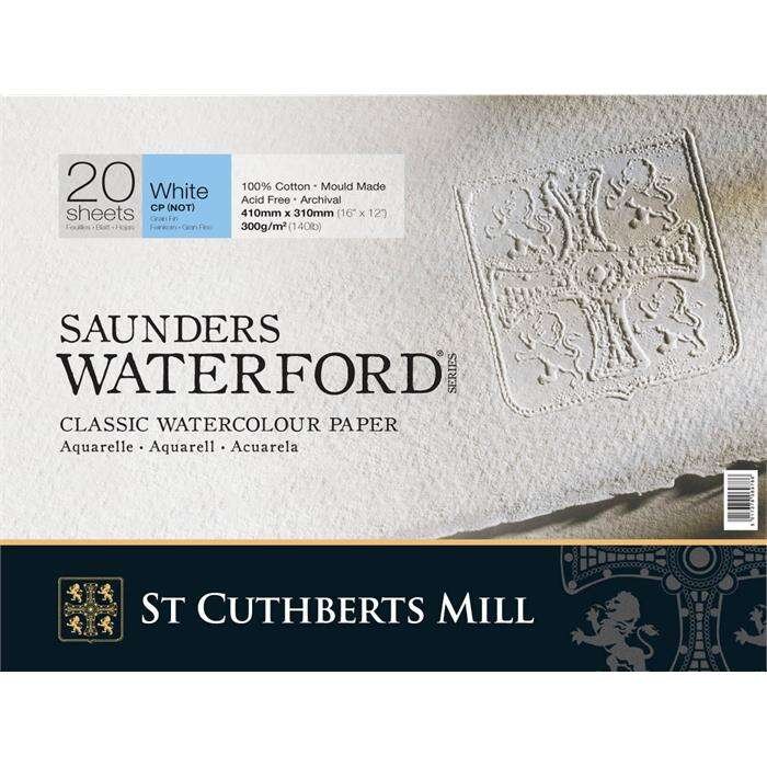 St Cuthberts Mill - Saunders Waterford Cold Pres White Suluboya Blok 300 G/M2 31X41 cm (16