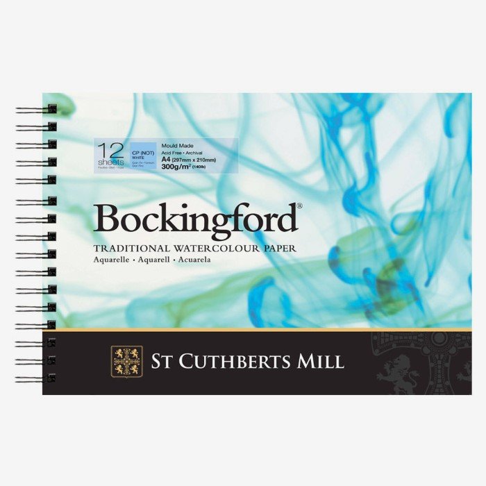 St.Cuthberts - Bockingford Sulu Boya Pad Spiralli Cold Pres 300 g/m² 297x210mm (A4) (12 Sayfa)