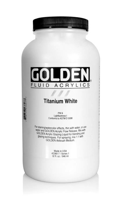 Golden - Golden Fluid Akrilik Boya 946 Ml Seri 1 Titanium White 