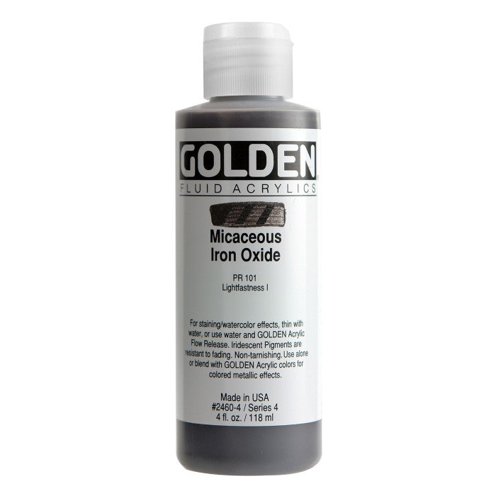 Golden - Golden Fluid Akrilik Boya 118 Ml Seri 4 Iridescent Micaceous Iron Oxide