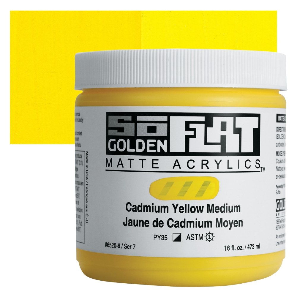 Golden - Golden Soflat Matte Akrilik Boya 473Ml S7 Cadmium Yellow Medium
