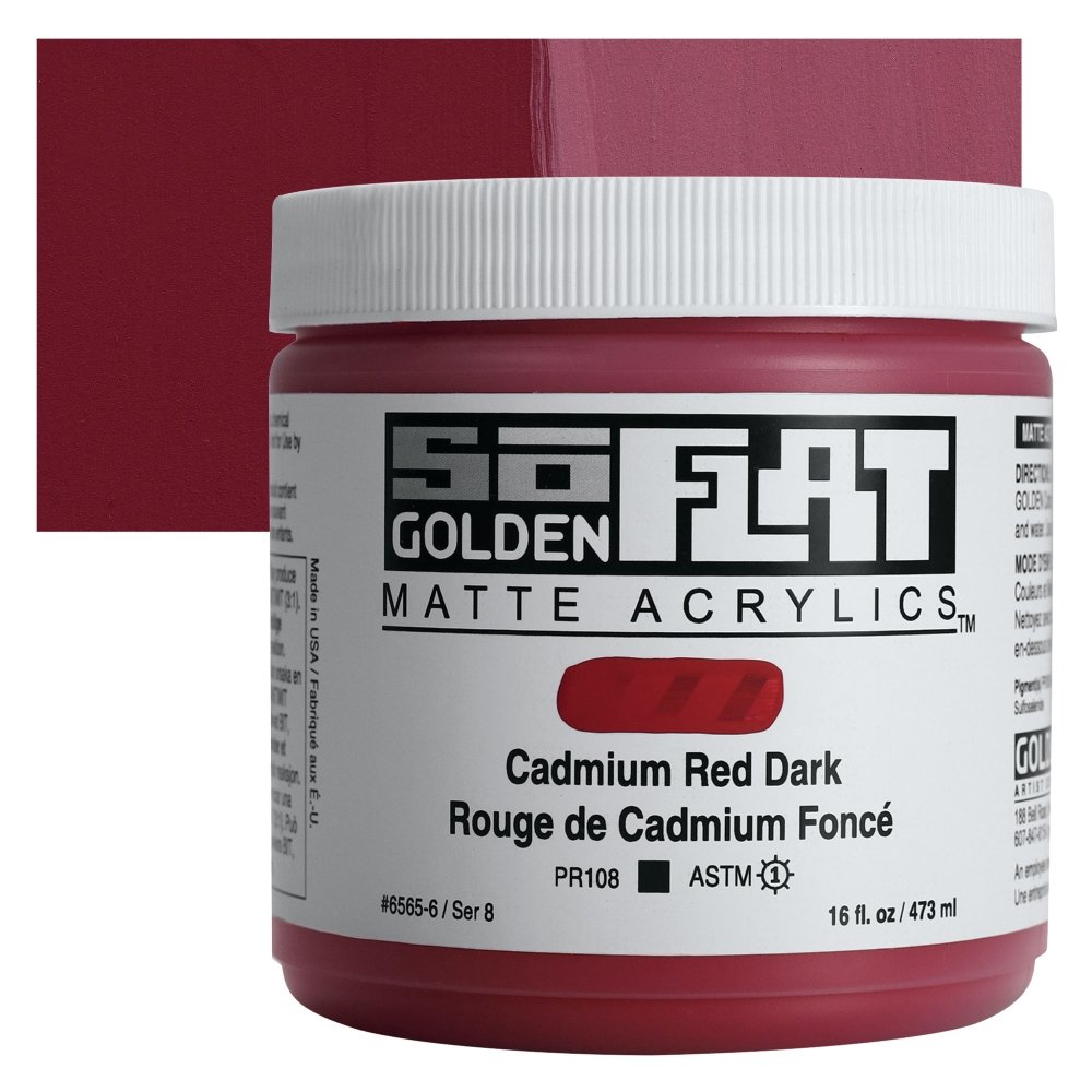 Golden - Golden Soflat Matte Akrilik Boya 473Ml S8 Cadmium Red Dark