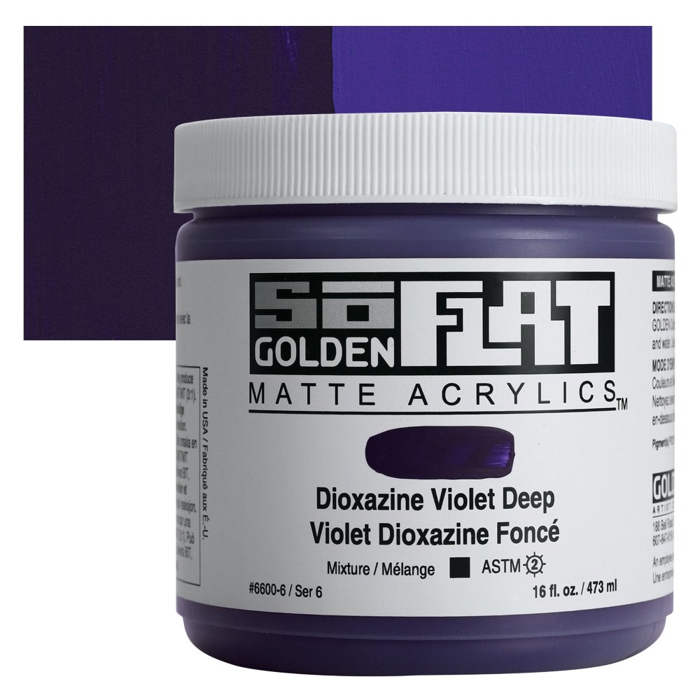 Golden - Golden Soflat Matte Akrilik Boya 473Ml S6 Dioxazine Violet Deep