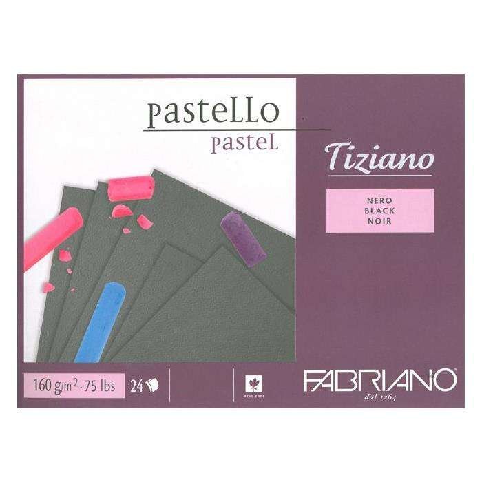 Fabriano - Fabriano Tiziano Nero Siyah Pastel Boya Defteri 30,5X41cm 160gr 24 Yaprak