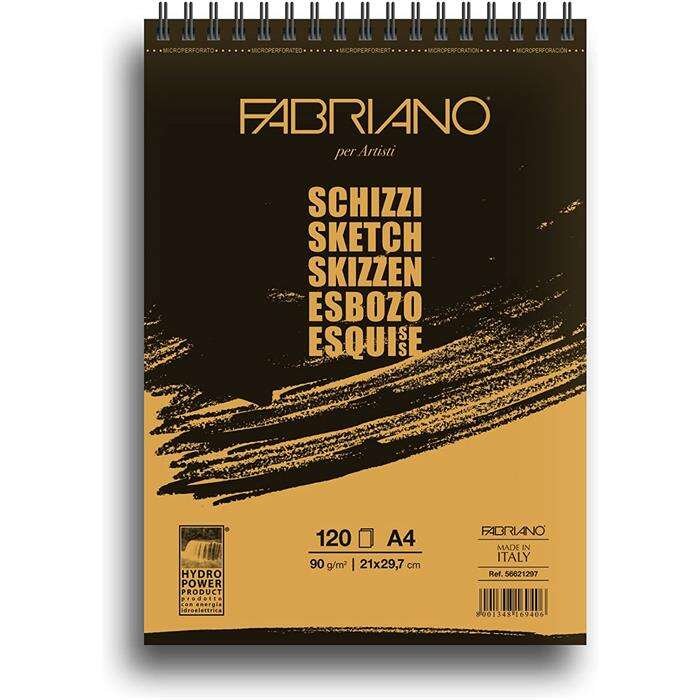 Fabriano - Fabriano Schizzi Nuovo Eskiz Defteri 90gr A4 21X29,7cm