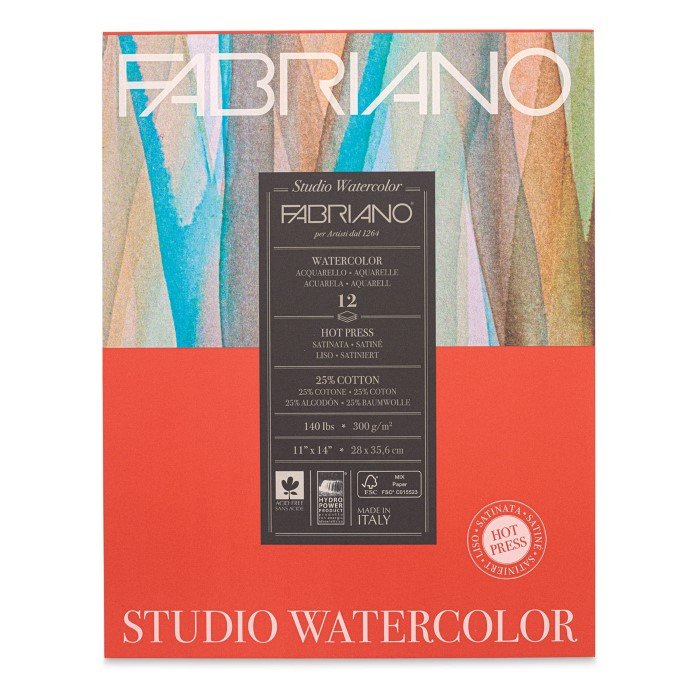 Fabriano - Fabriano Studio Suluboya Defteri 300Gr 28X35,6 (İnce Doku)
