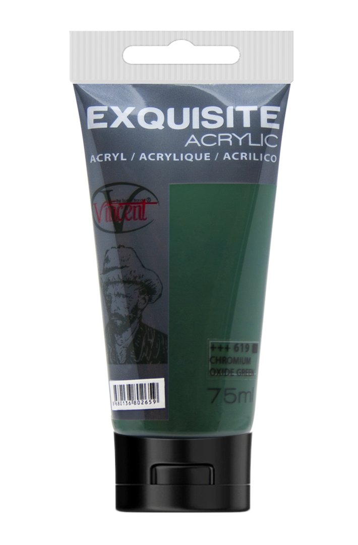 Vincent - Vincent Exquisite Akrilik Boya 75 ML Chromium Oxide Green