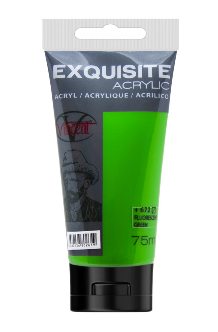 Vincent - Vincent Exquisite Akrilik Boya 75 ML Fluorescent Green