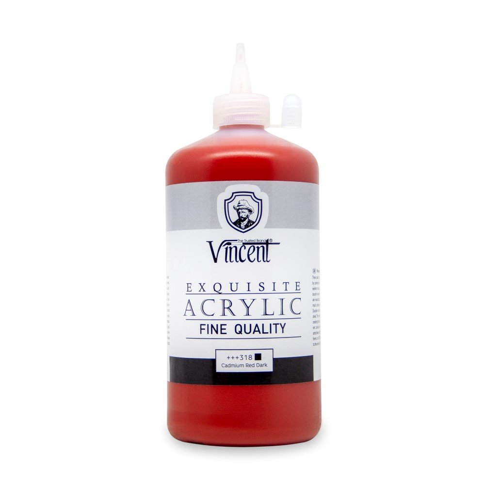 Vincent - Vincent New Series Akrilik Boya 500 Ml Cadmium Red Dark