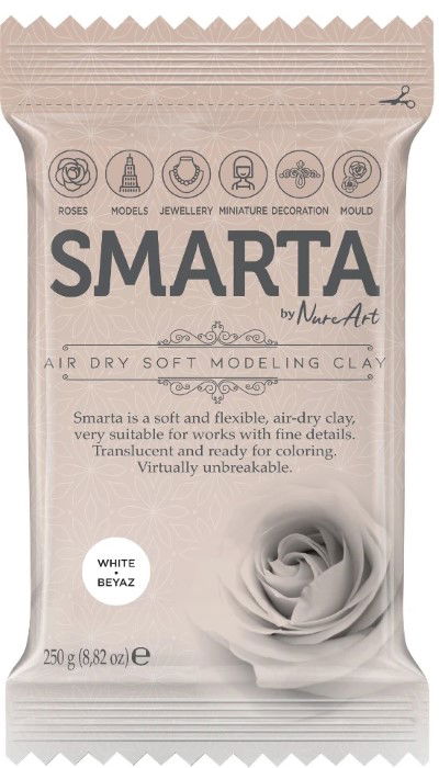 Smarta - Smarta Havayla Kuruyan Modelleme Hamuru Beyaz 250 Gr