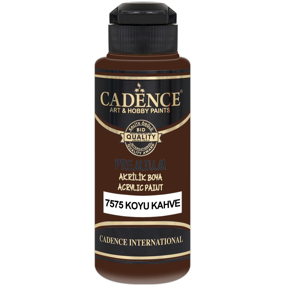 Cadence - Cadence Premium Akrilik Boya 7575 120ml Koyu Kahve