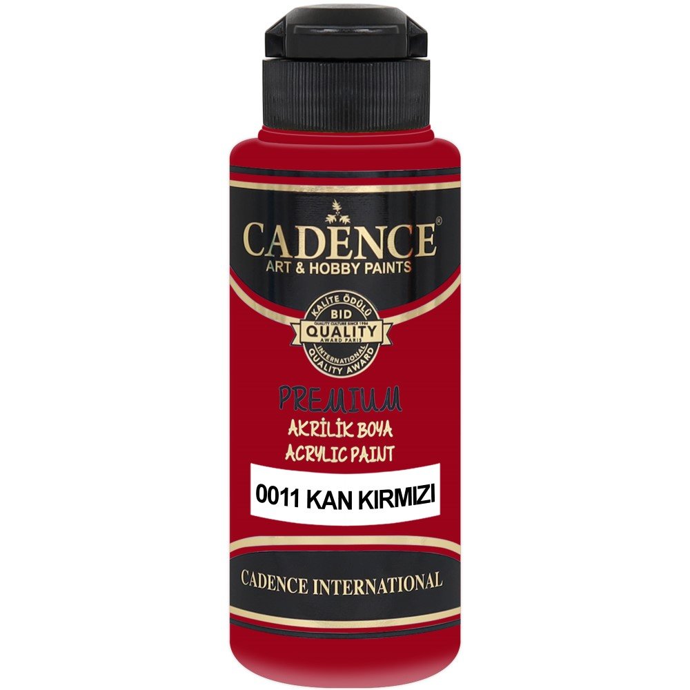 Cadence - Cadence Premium Akrilik Boya 0011 120ml Kan Kırmızı