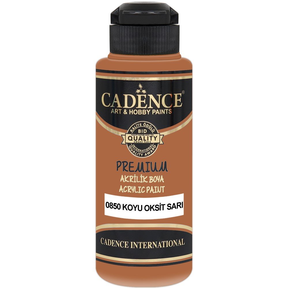 Cadence - Cadence Premium Akrilik Boya 0850 120ml K.Oksit Sarı