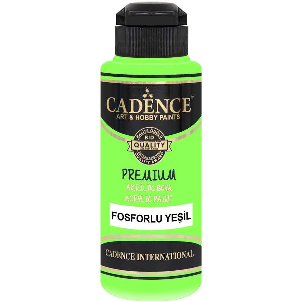 Cadence - Cadence Premium Akrilik Boya 3985 120ml Fosforlu Yeşil