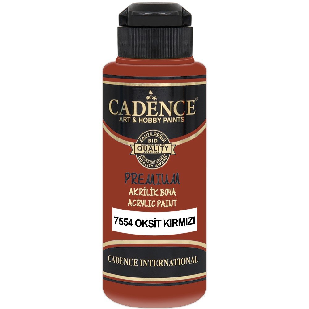 Cadence - Cadence Premium Akrilik Boya 7554 120ml Oksit Kırmızı