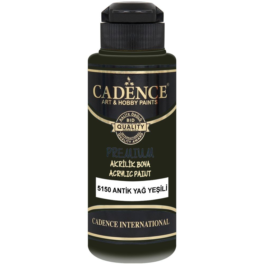 Cadence - Cadence Premium Akrilik Boya 5150 120ml Antik Yağ Yeşili
