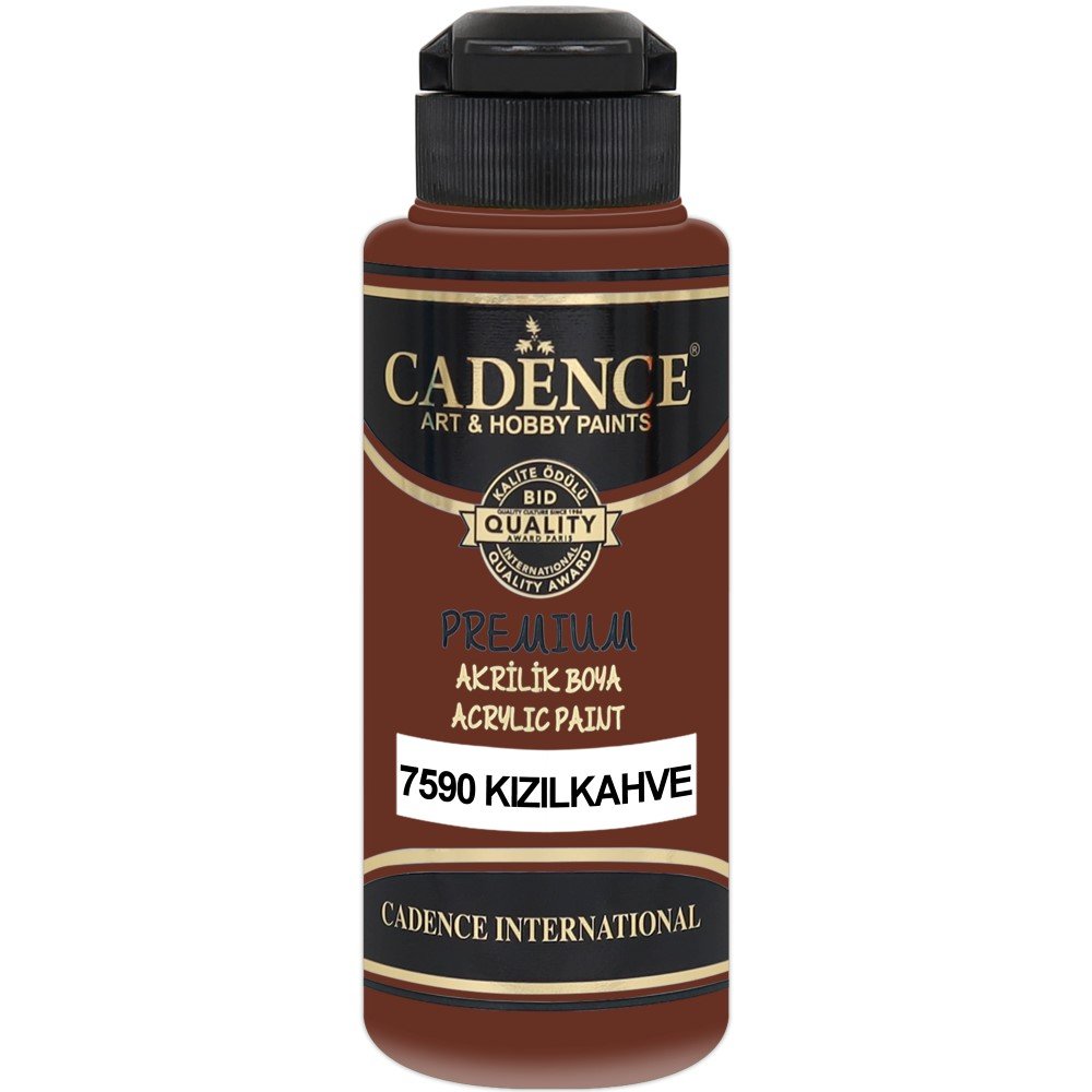 Cadence - Cadence Premium Akrilik Boya 7590 120ml Kızıl Kahve