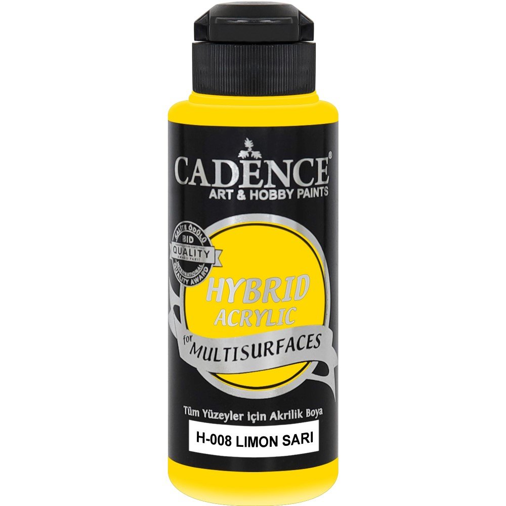 Cadence - Cadence Multisurface Hybrid Akrilik Boya H008 120ml Limon Sarı