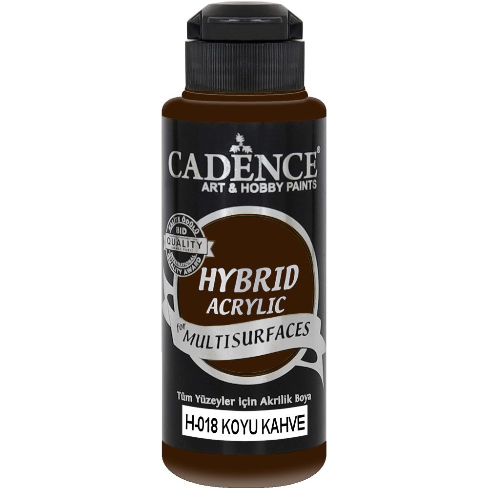 Cadence - Cadence Multisurface Hybrid Akrilik Boya H018 120ml Koyu Kahve