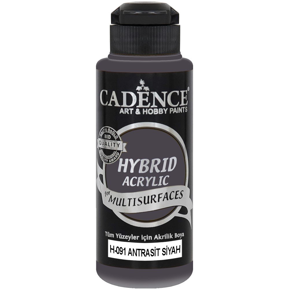 Cadence - Cadence Multisurface Hybrid Akrilik Boya H091 120ml Antrasit Siyah