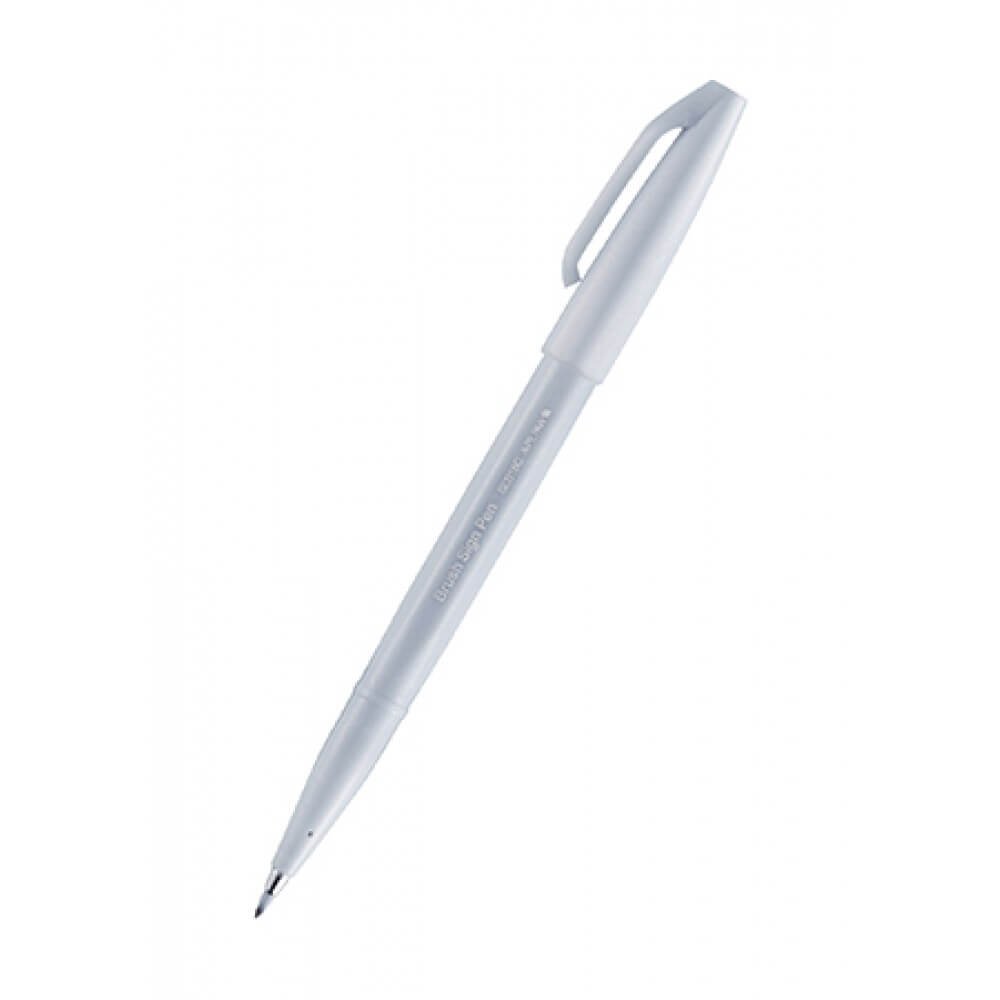 Pentel - Pentel Brush Sing İmza Kalemi SES15C-N2X Light Grey